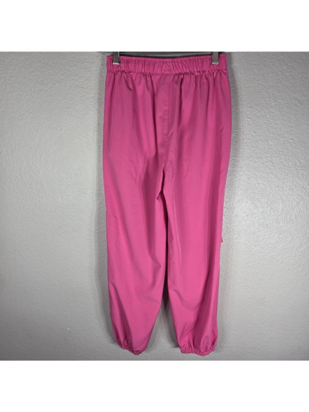 Bebe Girls Nylon Joggers Parachute Pink Pants Size 10-12 Elastic Waist - Picture 2 of 14